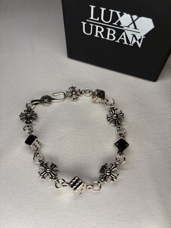 Other Other - Y2K Chrome Dice Bracelet L
